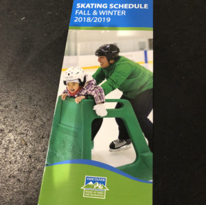 City of Vancouver Skating Brochure featuring the Skate Helper